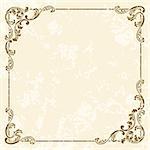 Grungy sepia tone frame inspired by Victorian era designs. Graphics are grouped and in several layers for easy editing. The file can be scaled to any size.