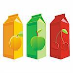 fully editable vector illustration of isolated juice carton boxes ready to use