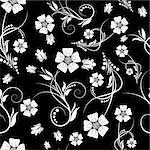 Seamless vector floral background. For easy making seamless pattern just drag all group into swatches bar, and use it for filling any contours.