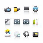 Set of icons on white background in Adobe Illustrator EPS 8 format for multiple applications.