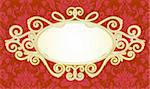 Vector illustration of ornamental original vector design element for titling frame