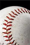 A background macro image of a old worm baseball.