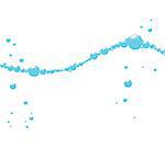 A wave of clean watter with bubbles