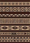 Vector set including ethnic African stripe with geometrically typical elements