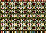 Vector pattern including ethnic African motive with multicolored typical elements