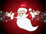 maroon creative artwork background with flying santa claus