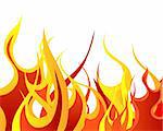 Inferno fire vector background for design use