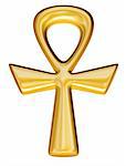 Original illustration of an isolated Egyptian Ankh