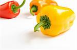 Image of assorted Bell Peppers on white
