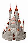 Medieval castle. Cartoon and vector object  isolated