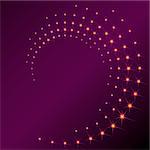 Background with a purplish spiral of sparks. Graphics are grouped and in several layers for easy editing. The file can be scaled to any size.