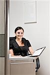 Businesswoman working at desk