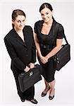 Businesswomen carrying briefcases