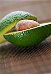 Close-up avocado sliced in half