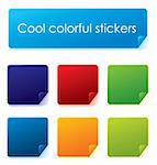 Colorful vector stickers. Vector illustration.