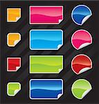 Set of colorful vector elements for web design.