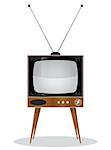 Old TV set - a vector illustration for your design project.