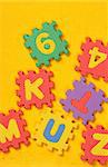 Close up of alphabet and Number Blocks