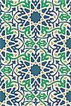 Islamic Tile Seamless Pattern. Each color is easily editable.