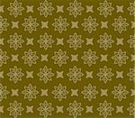 Brown seamless damask pattern. Nice to use as background.