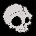 Cartoon vector illustration of a skull.