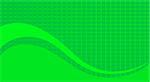 illustration drawing of green square texture and curve