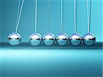 newton cradle 3d image fine illustration  background