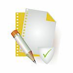 vector illustration of a correct file icon