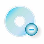 vector illustration of a compact disc remove icon