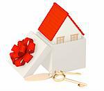 Conceptual image - the house in gift packing