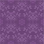 Beautiful seamless purple wallpaper vector illustration