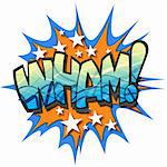 A Wham Comic Book Illustration Isolated on  White Background