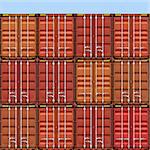 A Stack of Freight Containers