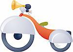 cartoon motorcycle isolate in a white background