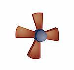 cartoon propeller isolate in a white background