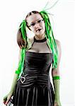 Cybergoth style girl figure photo