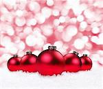 Festive Christmas Holiday Bulbs With Sparkling Background