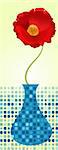 vector illustration of a cute poppy