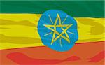 Vector flag of Ethiopia