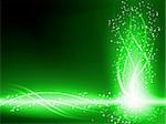 Green Colorful Glowing Lines Background. Editable Vector Illustration