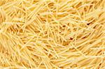 Heap of yellow noodles. As background. Close-up .