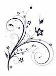 Vektor-Illustration von wirbelnden gedeiht dekorative Floral Background