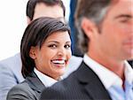 Portrait of a nice businesswoman smiling in the office