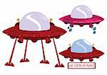 Alien Terrestrial Spacecraft  Concept Illustration in Vector