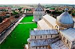 Piazza Dei Miracoli (Square of Miracles) view from Pisa tower, Italy