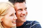 Close-up portrait of a young happy couple. Shallow DoF.