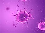 3d rendered close up of some isolated viruses