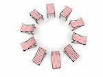 3d rendered illustration of some deck chairs