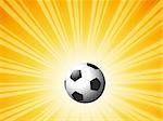 Football on a bright star burst background