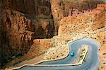 Winding road in Dades Gorges, Atlas Mountains, Morocco, Africa